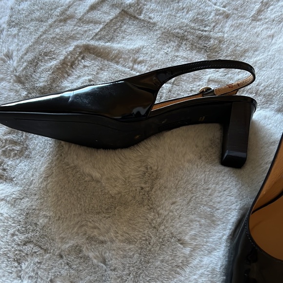 Slingback with pointed toe in patent leather woman 👠, Ann Tylor Size 9 - Picture 2 of 5